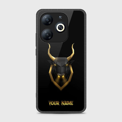 Infinix Hot 40i Cover- Gold Series - HQ Ultra Shine Premium Infinity Glass Soft Silicon Borders Case