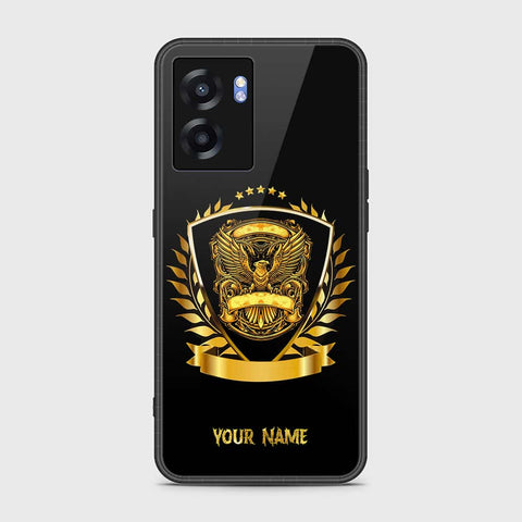 Oppo A77 5G Cover- Gold Series - HQ Ultra Shine Premium Infinity Glass Soft Silicon Borders Case