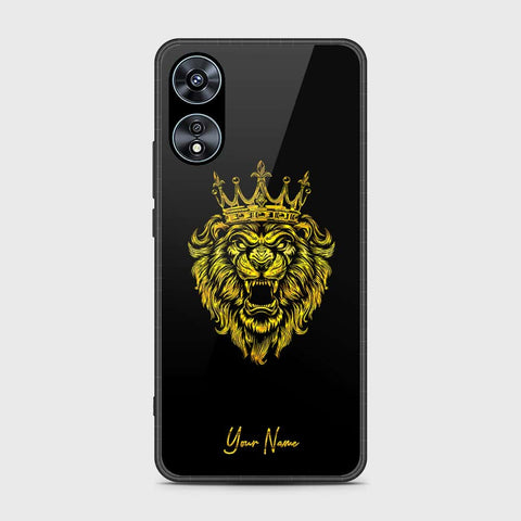 Oppo A58 4G Cover- Gold Series - HQ Ultra Shine Premium Infinity Glass Soft Silicon Borders Case