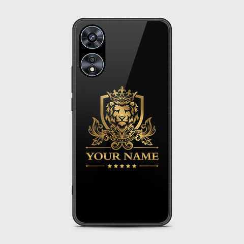 Oppo A78 4G Cover- Gold Series - HQ Ultra Shine Premium Infinity Glass Soft Silicon Borders Case