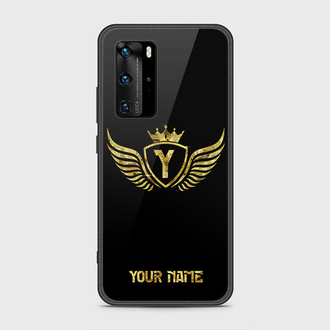 Huawei P40 Pro Cover- Gold Series - HQ Ultra Shine Premium Infinity Glass Soft Silicon Borders Case