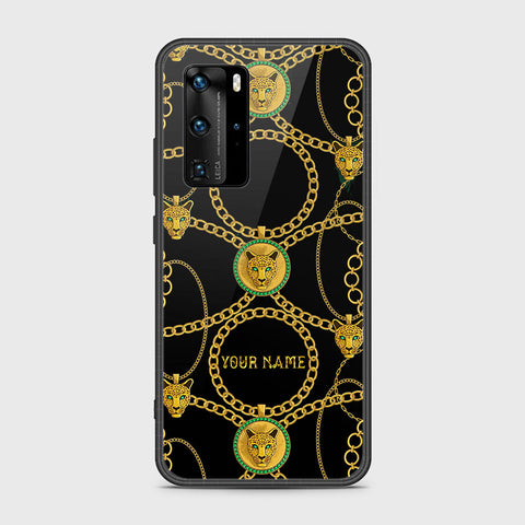 Huawei P40 Pro Cover- Gold Series - HQ Ultra Shine Premium Infinity Glass Soft Silicon Borders Case