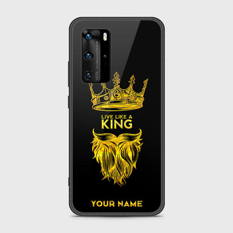 Huawei P40 Pro Cover- Gold Series - HQ Ultra Shine Premium Infinity Glass Soft Silicon Borders Case