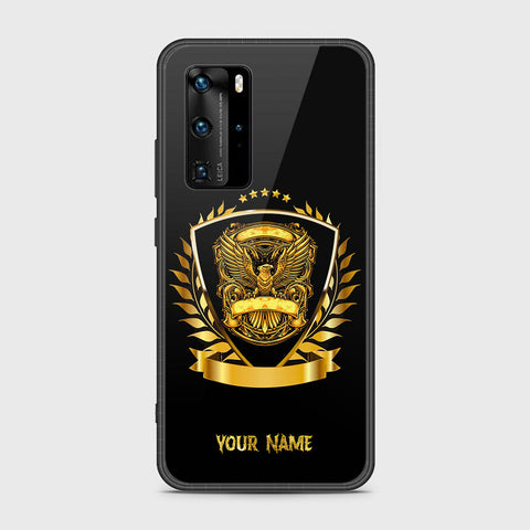 Huawei P40 Pro Cover- Gold Series - HQ Ultra Shine Premium Infinity Glass Soft Silicon Borders Case