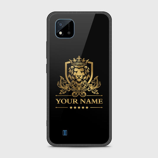 Realme C20A Cover- Gold Series - HQ Ultra Shine Premium Infinity Glass Soft Silicon Borders Case