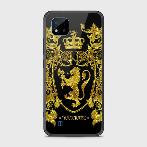 Realme C11 2021 Cover- Gold Series - HQ Ultra Shine Premium Infinity Glass Soft Silicon Borders Case