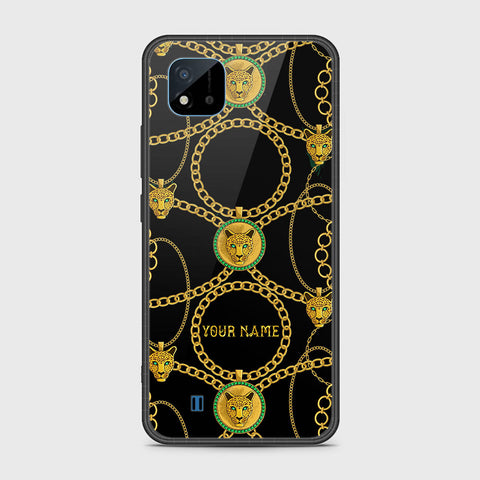 Realme Narzo 50i Cover- Gold Series - HQ Ultra Shine Premium Infinity Glass Soft Silicon Borders Case