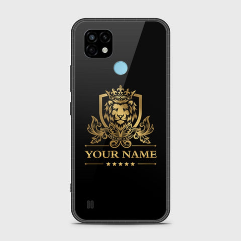 Realme C21 Cover- Gold Series - HQ Ultra Shine Premium Infinity Glass Soft Silicon Borders Case