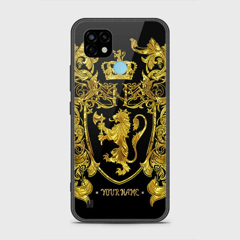 Realme C21 Cover- Gold Series - HQ Ultra Shine Premium Infinity Glass Soft Silicon Borders Case