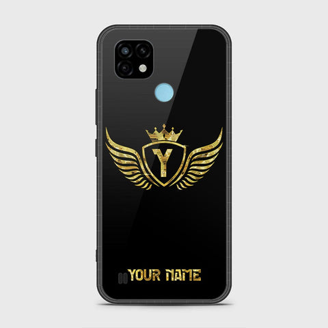 Realme C21 Cover- Gold Series - HQ Ultra Shine Premium Infinity Glass Soft Silicon Borders Case