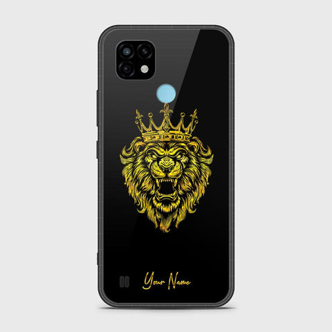 Realme C21 Cover- Gold Series - HQ Ultra Shine Premium Infinity Glass Soft Silicon Borders Case