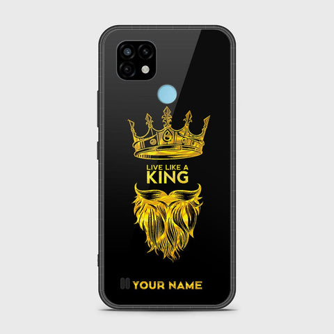 Realme C21 Cover- Gold Series - HQ Ultra Shine Premium Infinity Glass Soft Silicon Borders Case