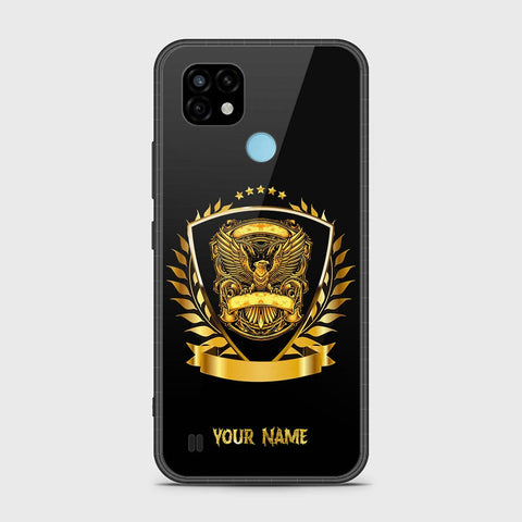 Realme C21 Cover- Gold Series - HQ Ultra Shine Premium Infinity Glass Soft Silicon Borders Case