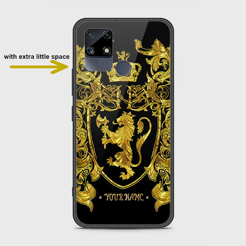 Realme C25s Cover- Gold Series - HQ Ultra Shine Premium Infinity Glass Soft Silicon Borders Case