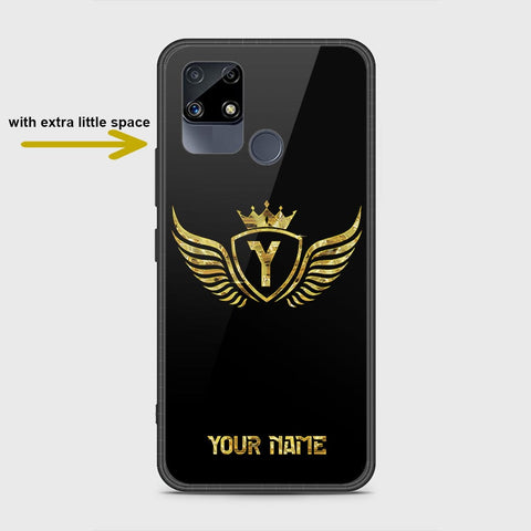 Realme C12 Cover- Gold Series - HQ Ultra Shine Premium Infinity Glass Soft Silicon Borders Case