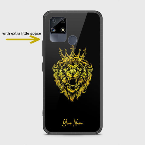 Realme C12 Cover- Gold Series - HQ Ultra Shine Premium Infinity Glass Soft Silicon Borders Case