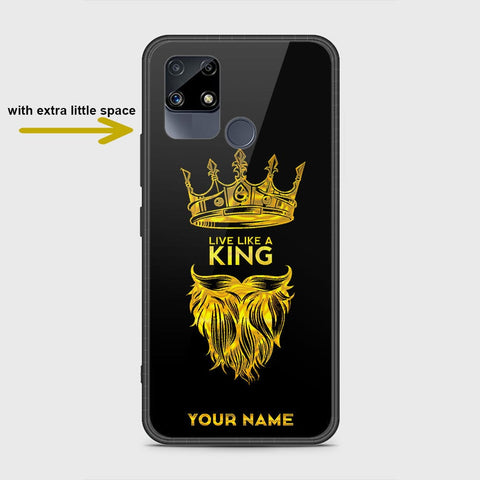 Realme Narzo 30A Cover- Gold Series - HQ Ultra Shine Premium Infinity Glass Soft Silicon Borders Case