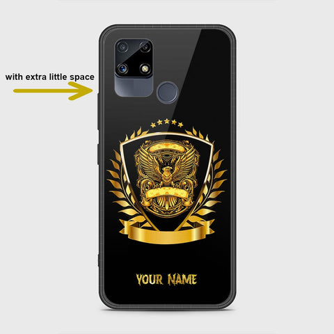Realme Narzo 20 Cover- Gold Series - HQ Ultra Shine Premium Infinity Glass Soft Silicon Borders Case