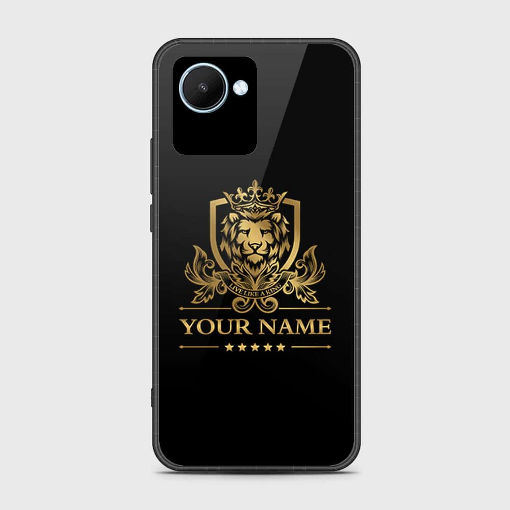 Realme C30 Cover- Gold Series - HQ Ultra Shine Premium Infinity Glass Soft Silicon Borders Case