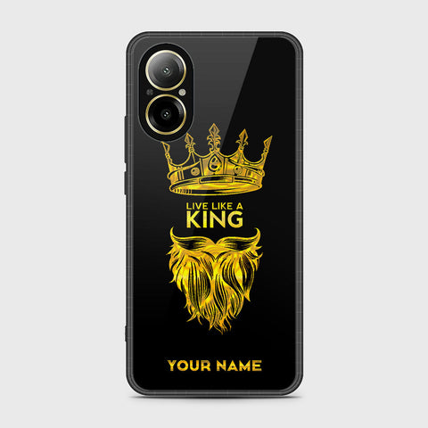 Realme C67 4G Cover- Gold Series - HQ Ultra Shine Premium Infinity Glass Soft Silicon Borders Case