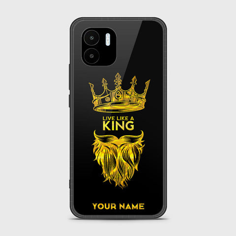 Xiaomi Redmi A2 2023 Cover - Gold Series - HQ Ultra Shine Premium Infinity Glass Soft Silicon Borders Case