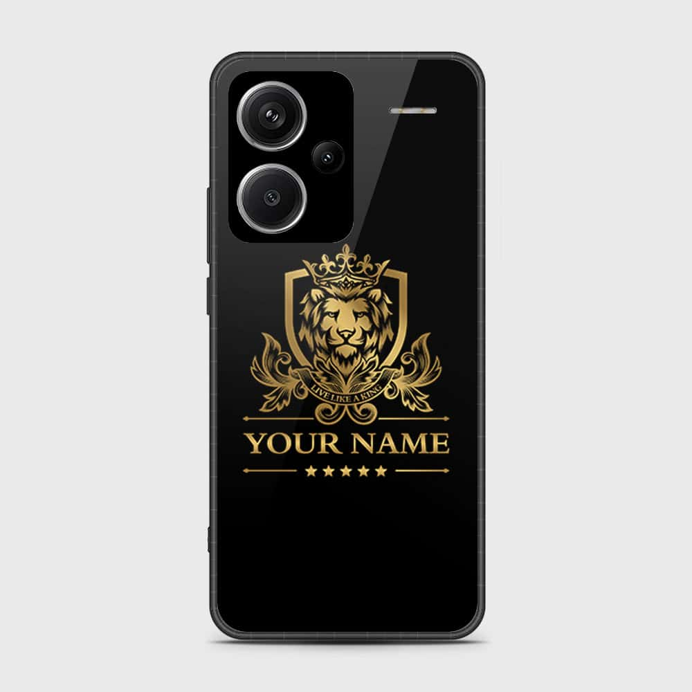 Xiaomi Redmi Note 13 Pro Plus 5G Cover- Gold Series - HQ Ultra Shine Premium Infinity Glass Soft Silicon Borders Case