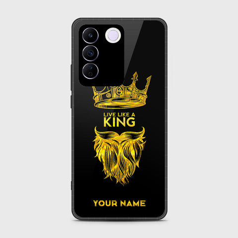 Vivo S16e Cover- Gold Series - HQ Ultra Shine Premium Infinity Glass Soft Silicon Borders Case