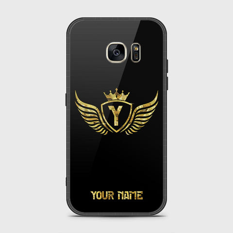 Samsung Galaxy S7 Cover- Gold Series - HQ Ultra Shine Premium Infinity Glass Soft Silicon Borders Case