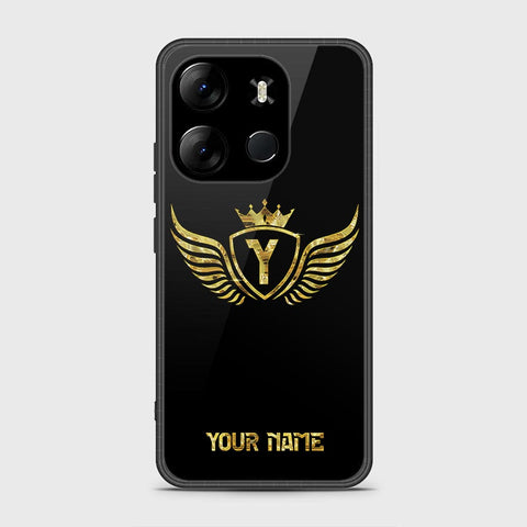 Infinix Smart 7 Cover- Gold Series - HQ Ultra Shine Premium Infinity Glass Soft Silicon Borders Case