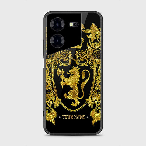 Tecno Pova 5 Pro Cover- Gold Series - HQ Ultra Shine Premium Infinity Glass Soft Silicon Borders Case