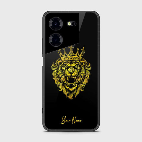 Tecno Pova 5 Pro Cover- Gold Series - HQ Ultra Shine Premium Infinity Glass Soft Silicon Borders Case