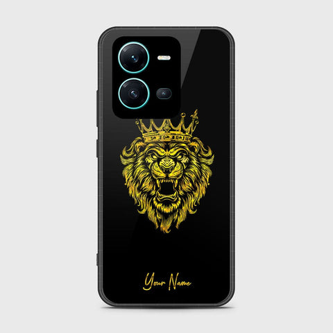 Vivo V25 5G Cover- Gold Series - HQ Ultra Shine Premium Infinity Glass Soft Silicon Borders Case