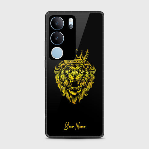 Vivo V29 Cover- Gold Series - HQ Ultra Shine Premium Infinity Glass Soft Silicon Borders Case