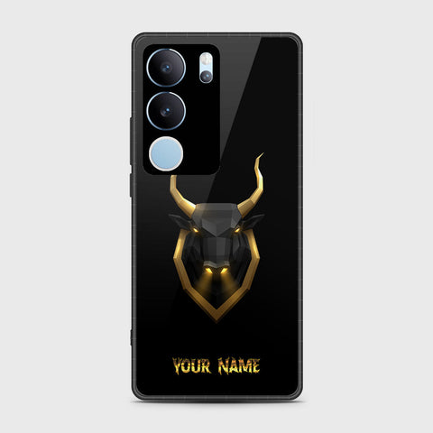 Vivo V29 Cover- Gold Series - HQ Ultra Shine Premium Infinity Glass Soft Silicon Borders Case