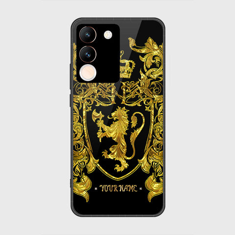 vivo V29e Cover- Gold Series - HQ Ultra Shine Premium Infinity Glass Soft Silicon Borders Case