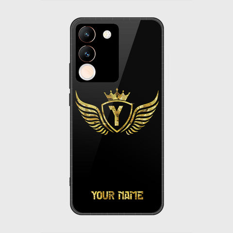 vivo V29e Cover- Gold Series - HQ Ultra Shine Premium Infinity Glass Soft Silicon Borders Case