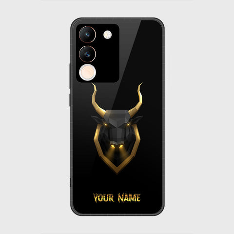 vivo V29e Cover- Gold Series - HQ Ultra Shine Premium Infinity Glass Soft Silicon Borders Case