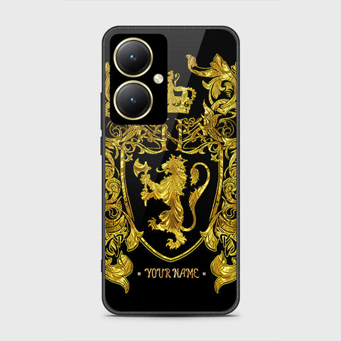Vivo Y35m Plus Cover- Gold Series - HQ Ultra Shine Premium Infinity Glass Soft Silicon Borders Case