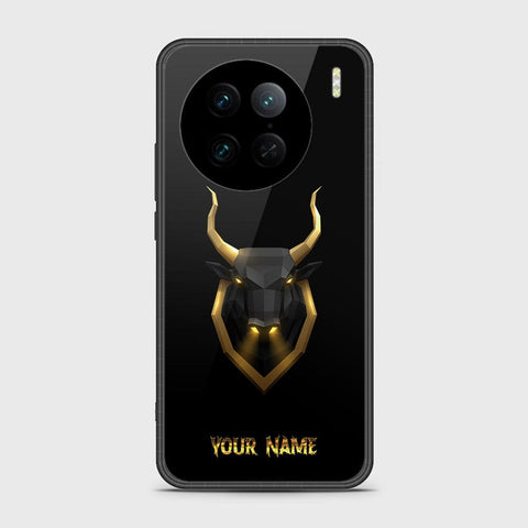 Vivo X90 Pro Cover - Gold Series - HQ Ultra Shine Premium Infinity Glass Soft Silicon Borders Case