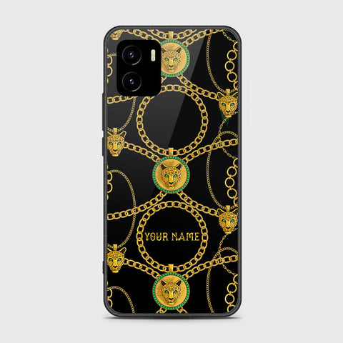 Vivo Y10 Cover- Gold Series - HQ Ultra Shine Premium Infinity Glass Soft Silicon Borders Case