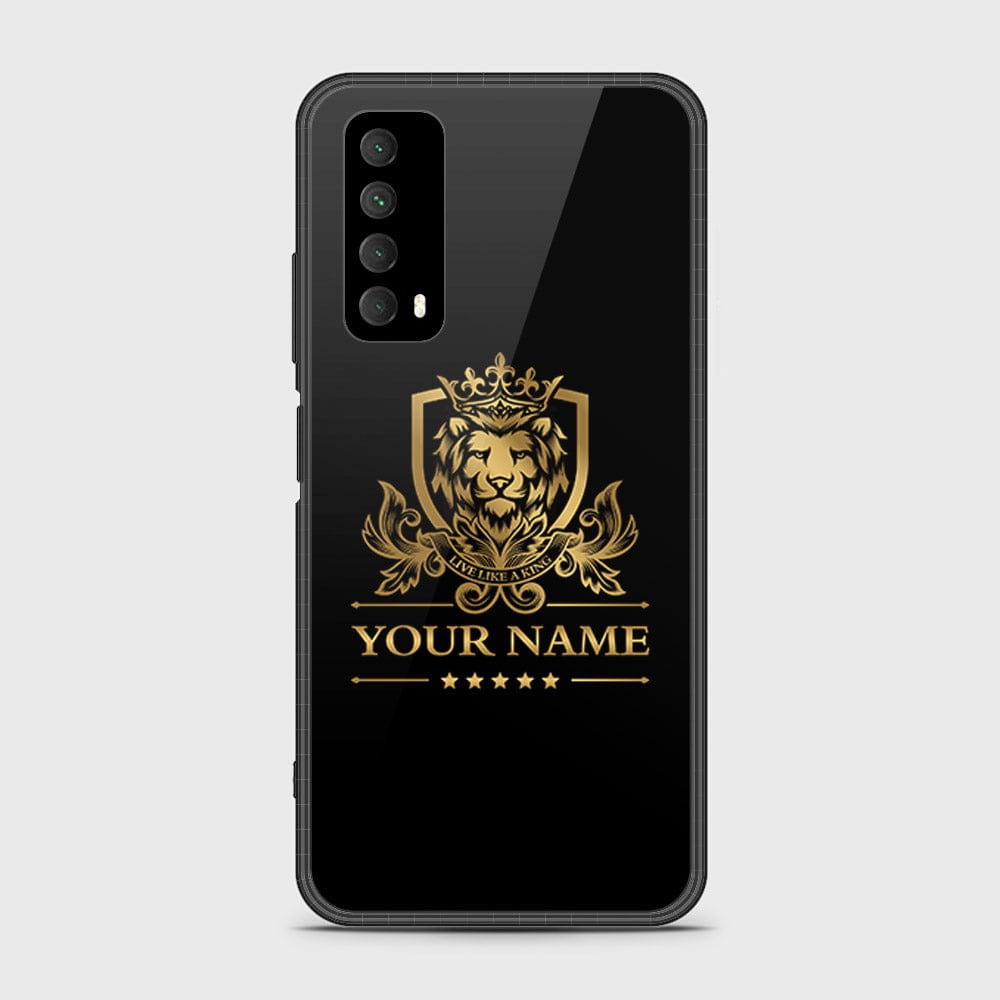 Huawei Psmart 2021 Cover- Gold Series - HQ Ultra Shine Premium Infinity Glass Soft Silicon Borders Case