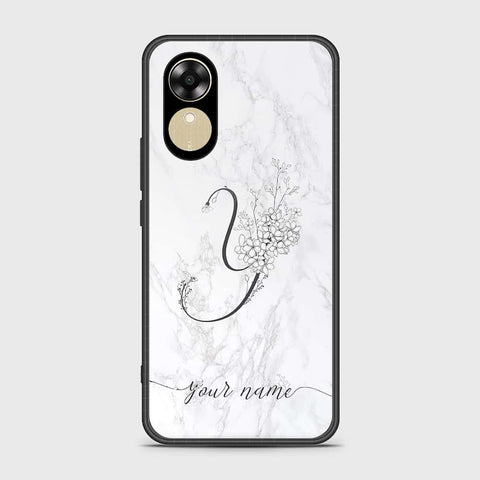 Oppo A17k Cover- Personalized Alphabet Series - HQ Ultra Shine Premium Infinity Glass Soft Silicon Borders Case