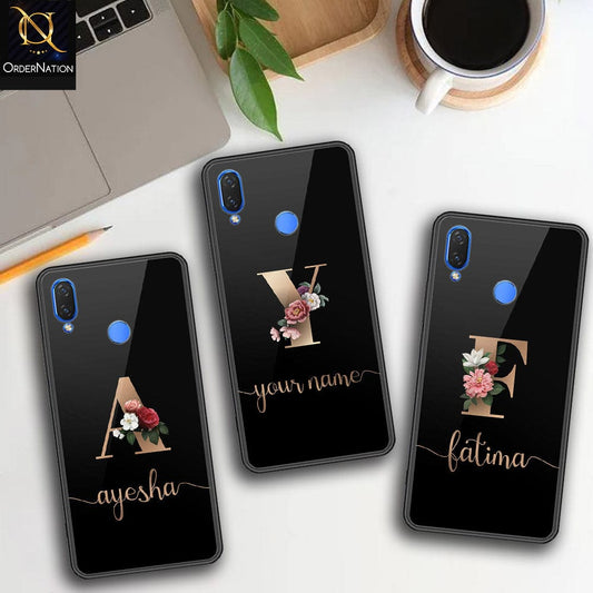 Huawei Nova 3 Cover - Personalized Alphabet Series Series - HQ Ultra Shine Premium Infinity Glass Soft Silicon Borders Case