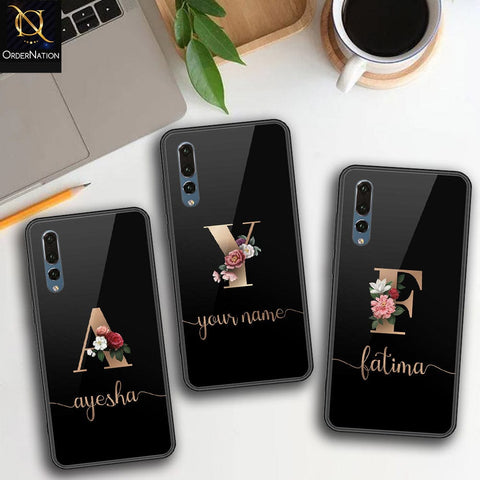 Huawei P20 Pro Cover - Personalized Alphabet Series Series - HQ Ultra Shine Premium Infinity Glass Soft Silicon Borders Case