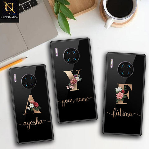 Huawei Mate 30 Pro Cover - Personalized Alphabet Series Series - HQ Ultra Shine Premium Infinity Glass Soft Silicon Borders Case