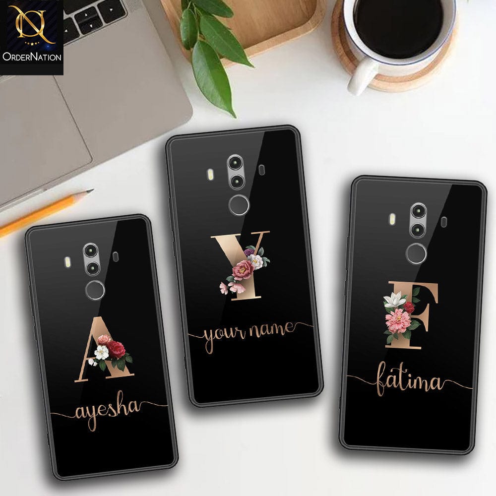 Huawei Mate 10 Pro Cover - Personalized Alphabet Series Series - HQ Ultra Shine Premium Infinity Glass Soft Silicon Borders Case