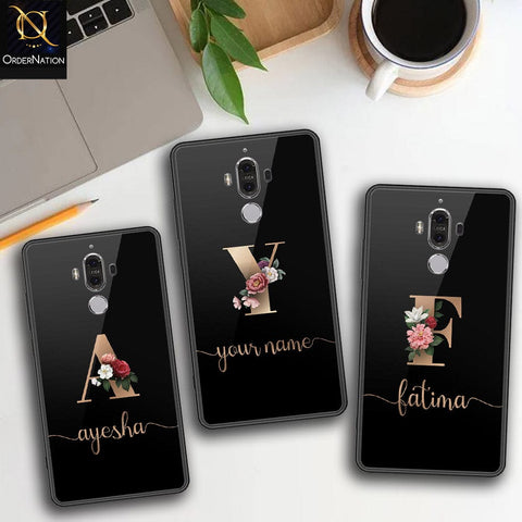 Huawei Mate 9 Cover - Personalized Alphabet Series Series - HQ Ultra Shine Premium Infinity Glass Soft Silicon Borders Case