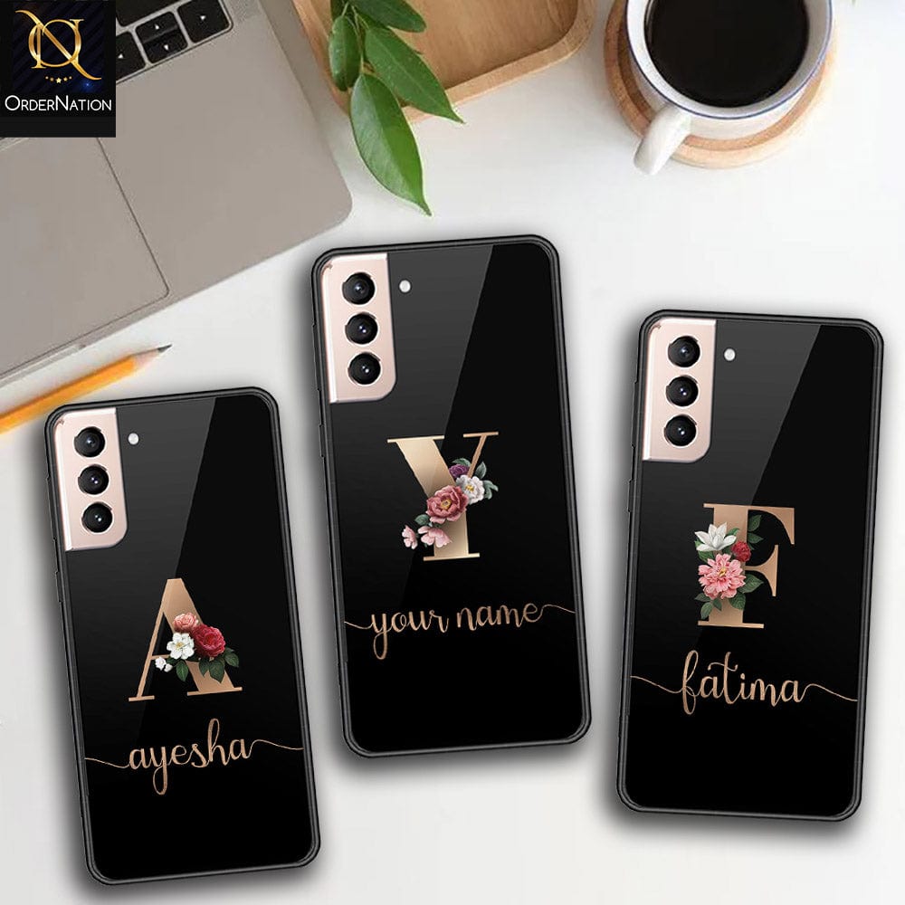 Samsung Galaxy S21 Plus 5G Cover - Personalized Alphabet Series Series - HQ Ultra Shine Premium Infinity Glass Soft Silicon Borders Case