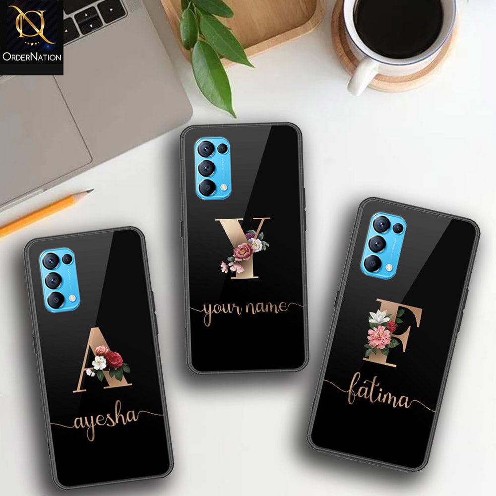 Oppo Find X3 Lite Cover - Personalized Alphabet Series - HQ Ultra Shine Premium Infinity Glass Soft Silicon Borders Case