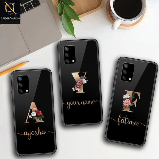Oppo A95 4G Cover - Personalized Alphabet Series Series - HQ Ultra Shine Premium Infinity Glass Soft Silicon Borders Case